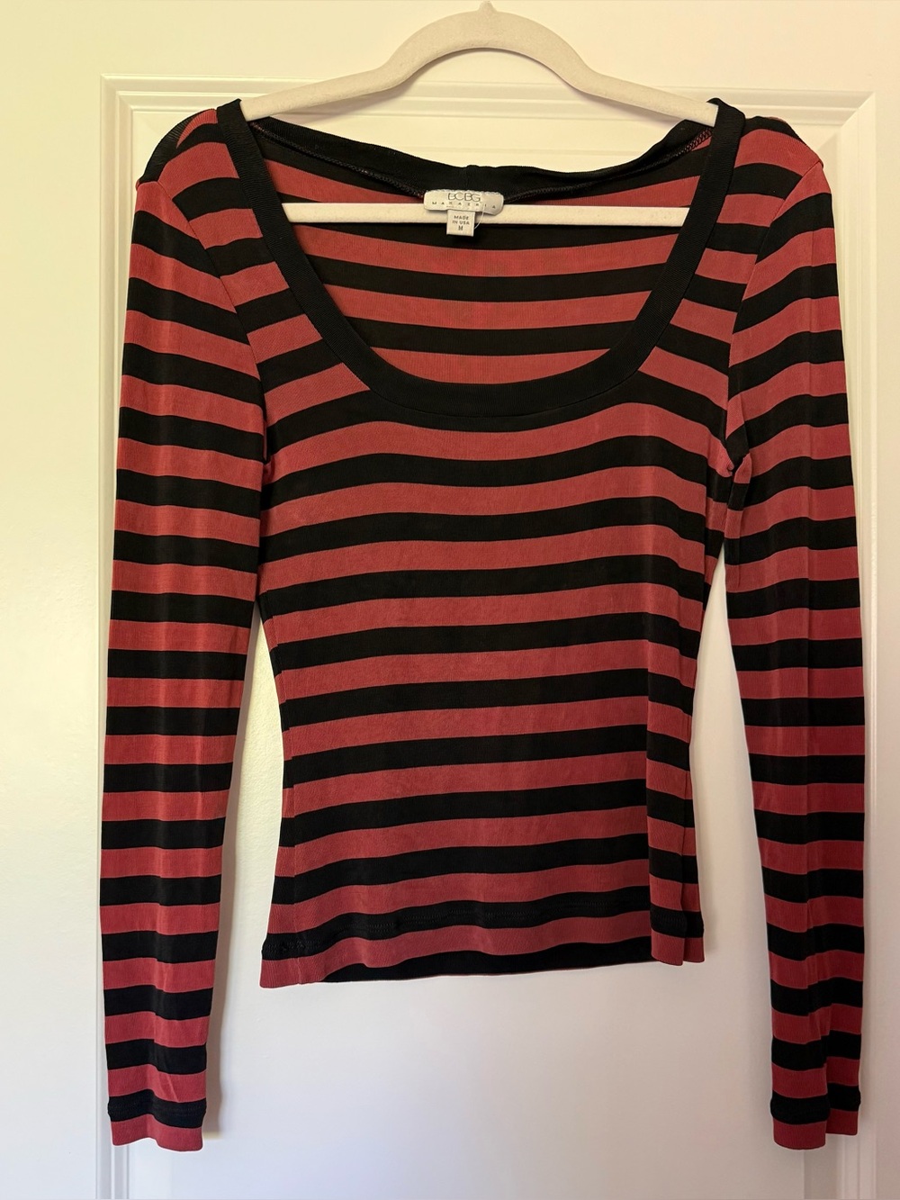 BCBG MaxAzria Striped Long Sleeve Shirt Size M